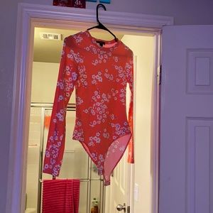Long sleeve and floral bodysuit